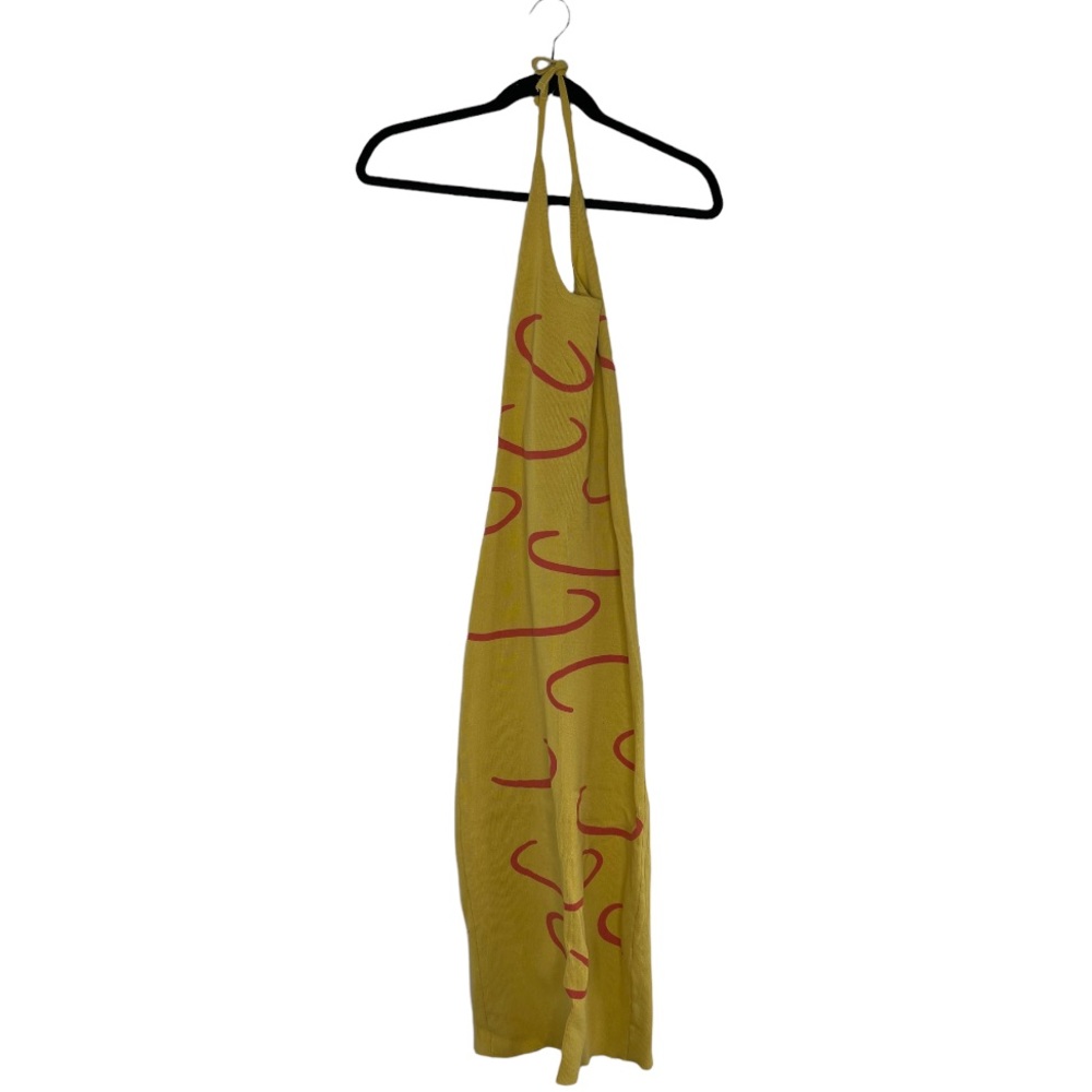 Yellow Backless dress